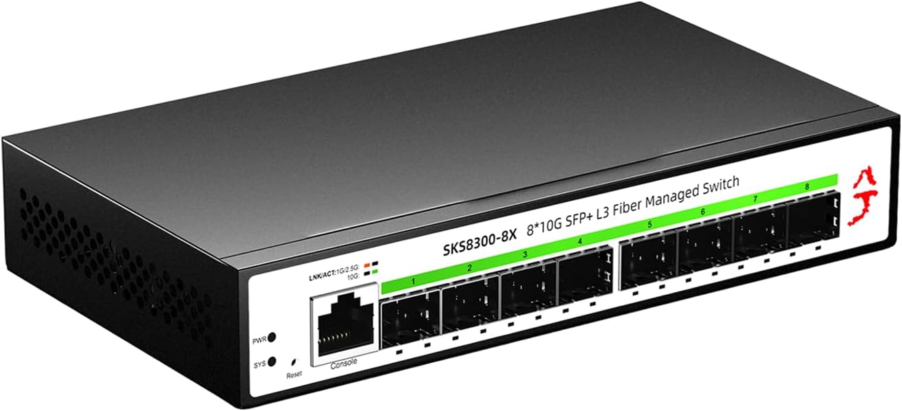 XikeStor SKS8300-8X 8-Port 10G SFP+ L3 Managed Ethernet